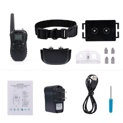 

Dog Training Collar Rechargeable Dog Shock Collar w 4 Training Modes Beep Vibration Shock 300m Range 100 Levels E-Collar Trainer