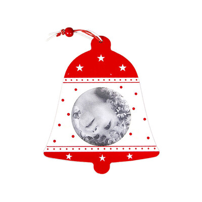 

Christmas Tree Picture Frame Pendant Creative Wooden Printed Snowman Picture Frame Hanging Ornaments For Christmas Decoration