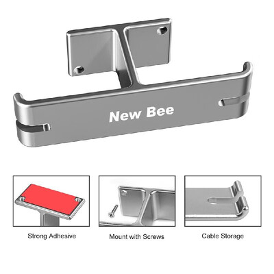 

New Bee Dual Headphone Holder Aluminum Headset Hanger Universal Holder Charging Cable Winder