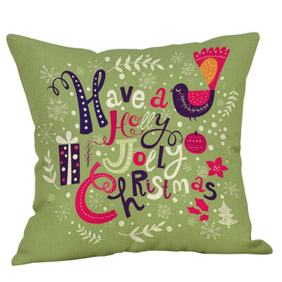 

Tailored Merry Christmas Pillow Cases Cotton Linen Sofa Cushion Cover Home Decor