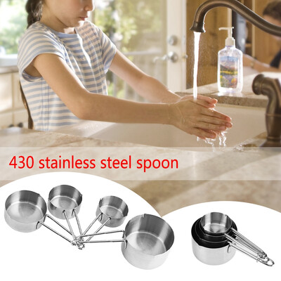 

Greensen Measuring Spoons Set8pcsset Stainless Steel Measuring Cups&Spoons Kit Sugar Coffee Milk Kitchen Gadget Baking Tool
