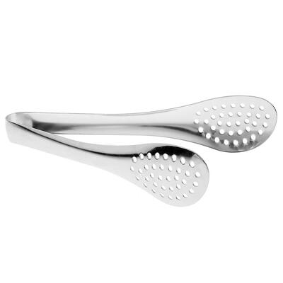 

Stainless Steel BBQ Tongs Bread Cake Food Clip Pastry Towel Clamp with Hole
