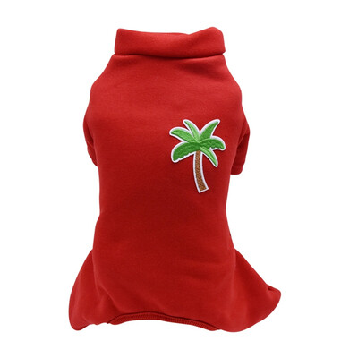 

Pet Dog Clothes 4 Legged Puppy Cat Jumpsuit Coconut Tree Cute Thick Jacket For Small Dog Teddy Yorkie Clothing Tops
