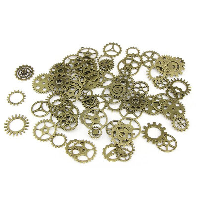Alloy Clock Watch Gear Wheel DIY Ornament Accessories Mechanical Gear Wheel Charms Jewelry Arts Parts for Crafting