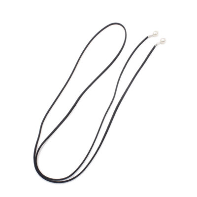 

Women Girl Punk Black Suede Choker Long Pearls Leather Rope Bandage Necklace Jewelry Accessories