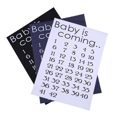 

Baby is Coming Maternity Women Calendar Countdown Pregnancy Mark Off Baby Announcment Baby Birth Countdown 42 Weeks Cloth Accessor