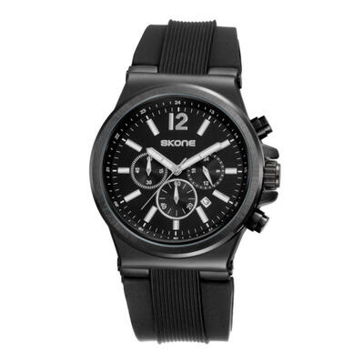 

Multi Function Date Quartz Wristwatch Waterproof Watches With Silicone Band For Men