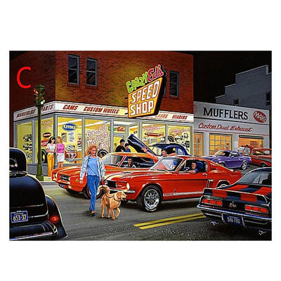 

5D DIY Full Drill Diamond Painting Parking Lot Cross Stitch Embroidery Kit