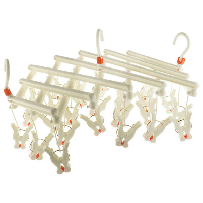 

Toponeto Roller Retractable Laundry Rack Underwear Socks Hook Hanger Dryer 29 Clips