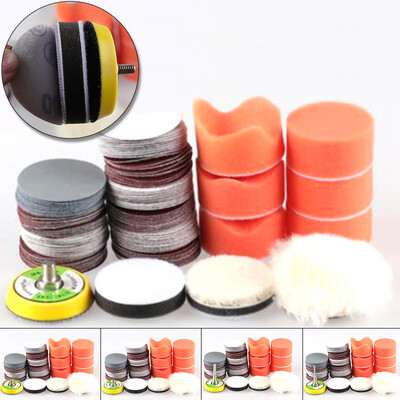 

2Inch Car Polish Wax Sponge Felt Foam Pad Polisher Buffer Set Drill Adapter Kit