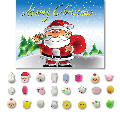 

Siaonvr 24PC Christmas Toys Mini Cute Squeeze Funny Toy Soft Stress Relief Toy DIY Decor
