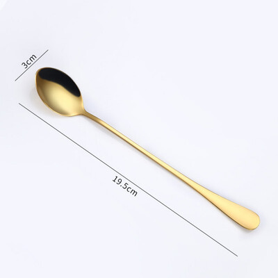 

Stainless steel Long Handled coffee spoons Coffee ice drink stirring spoon Ice Cream Dessert Tea Spoon