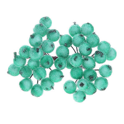 

40 Heads Mini Fake Fruit Berries Artificial Flower Double Heads Stamen