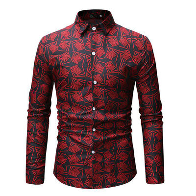 

Fashion Mens Luxury Long Sleeve Shirt Casual Slim Fit Stylish Dress Shirts Tops
