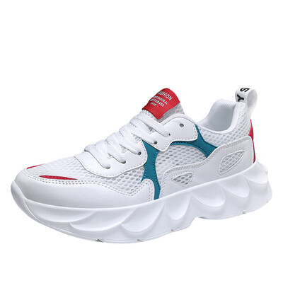 

Breathable Men Sneakers Male Shoes Mens Trend Mesh Hollow Outdoor Comfortable Sneakers Wild Casual Color Matching Lace up Shoes