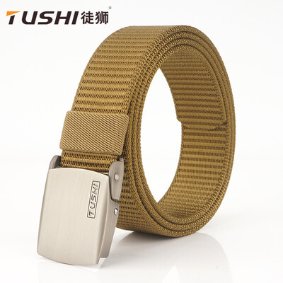 

35 automatic buckle nylon canvas thin belt tactical outdoor pants student training belt