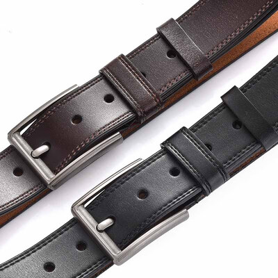 

Leather mens pin buckle belt leather mens retro car belt belt casual high-end youth belt