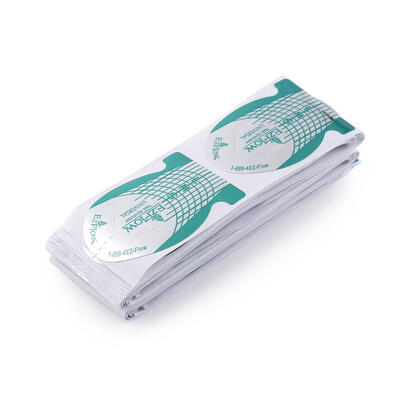 

100pcs French Nail Form Acrylic Tip Gel Nails Sticker Extension Curl Form
