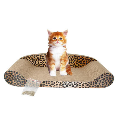 

Ktaxon Sofa Design Cat Scratching Corrugated Board Pet Sofa Bed Pad Toy with Catnip Size M L