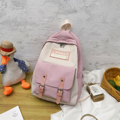 

Ins wind bag Korean high school student backpack female 2019 new fashion trend Oxford cloth travel backpack