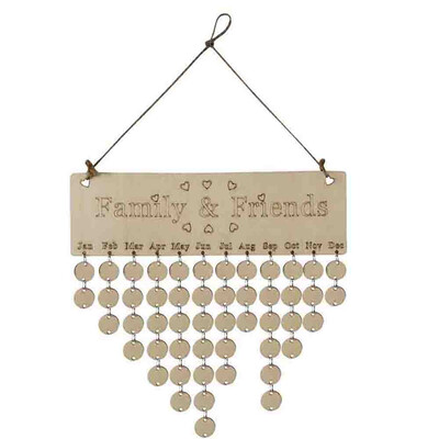 

Tailored Wood Birthday Reminder Board Birch Ply Plaque Sign Family Friends DIY Calendar
