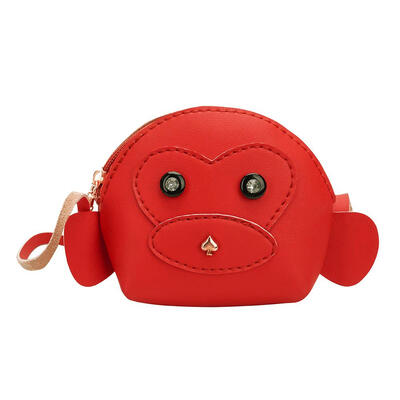 

Children Monkey Shaped Handbags Cute Girls Shoulder Leather Messenger Bags