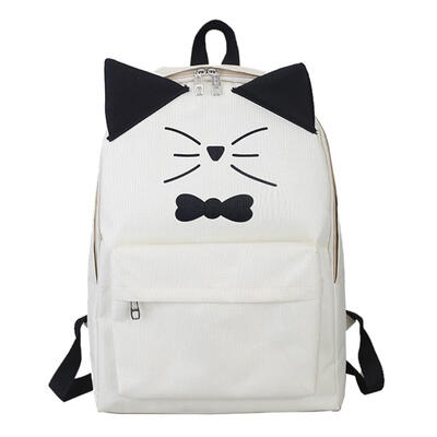 

Women PU Leather Lovely Cartoon Cat Printed Causal Backpack Shoulder Bag