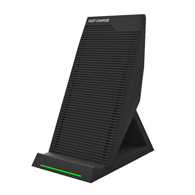 

F430 Dual Coil QI Wireless Charger Heat Sink Fan Charging Pad Phone Holder