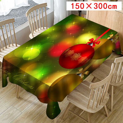 

Toponeto Christmas Tablecloth Print Rectangle Table Cover Holiday Party Home Decor