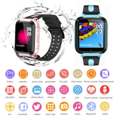 

Waterproof Kids Smart Watch Anti-lost Safe GPS Tracker SOS Call For Android iOS