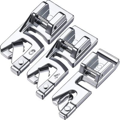 

Siaonvr 3Pcs Narrow Rolled Hem Sewing Machine Presser Foot Set Household Sewing