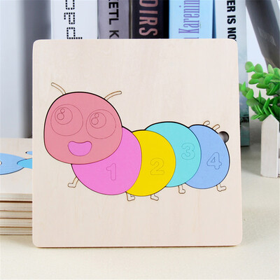 

Gotoamei Wooden Animal Puzzle Educational Developmental Baby Kids Training Toy