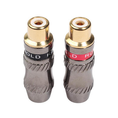 

1 Pairs RCA Female Connector Gold Plated RCA Jack Socket Audio Adapter Plug
