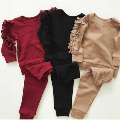 

Toddler Kids Baby Girl Autumn Outfits Clothes T-shirt TopsPants 2PCS Set