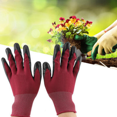 

Greensen 1Pair Non-slip Nylon Labor Work Garden Gloves Handling Gloves
