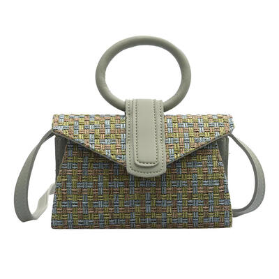

PU Cotton Thread Handbag Women Knit Envelope Bag Crossbody Shoulder Bags