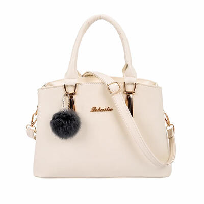 

Large Capacity Women Pompom Sling Bag PU Leather Handbag Girl Shoulder Bags