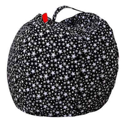 

Stuffed Toys Storage Bean Bag Stars Printed Canvas Clothes Holder Organizer