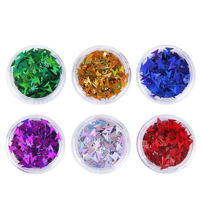 

6 Colors 2D Arrow Shape Glitter Laser Gorgeous Nail Sequins Manicure Decor