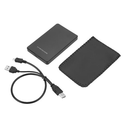 

USB20 Portable Mobile HDD External Hard Drive Disk Case 25" for Desktop&Laptop Black