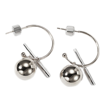 

Long Semi-circular Earrings Europe&The United States Circle Geometric Earrings Female