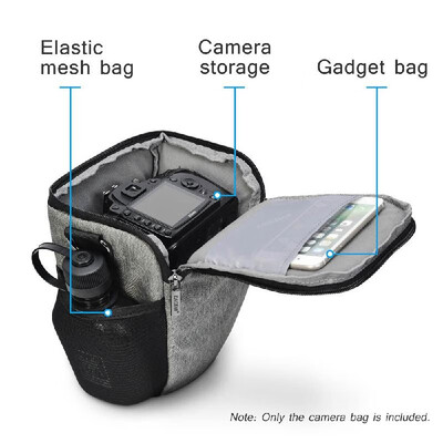 

CADeN Camera Shoulder Bag Case Pouch Water-resistant Carry Bag with Adjustable Shoulder Strap for Nikon Canon Sony Mirrorless DSLR