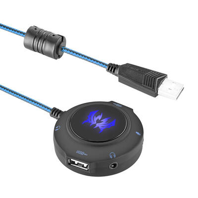 

External USB 20 Sound Card Stereo Headset Adapter USB HUB for PC Laptops
