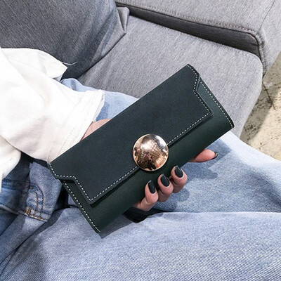 

Tailored Womens Fashion Patchwork Round Hasp Long Wallet Card Holder Billfold Purse