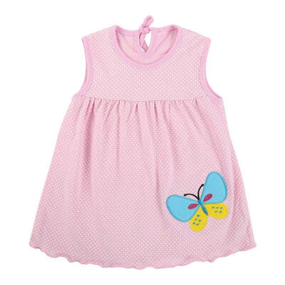

Newborn Baby Print Embroidered Dress Girls Summer Sleeveless Mini Dresses