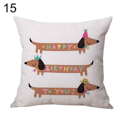 

Cartoon Dog Animal Throw Pillow Protector Case Cushion Cover Bedding Articles