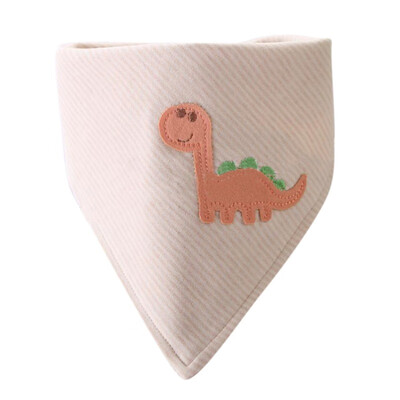 

4630cm Childrens Color Cotton Saliva Towel Baby Cartoon Pattern Triangle Towel Double Double-Sided Double Button Bib