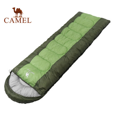 

Camel sleeping bag adult outdoor travel portable autumn&winter thickening camping cold single adult across dirty sleeping bag A8W03003 orange fight gray left 16KG