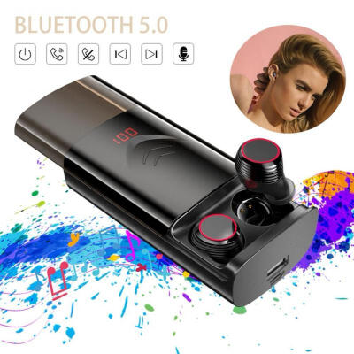 

BT 50 Headset In-Ear Wireless Stereo Portable Sport Music Earphones with 6000mAh Charging Case