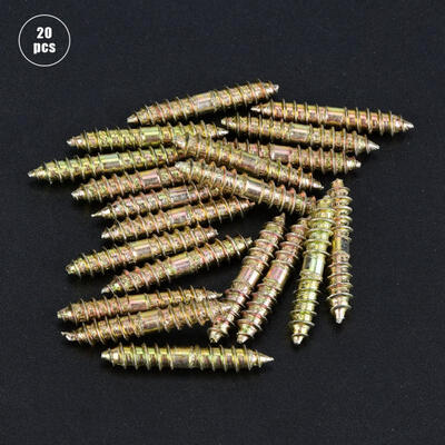 

Greensen 20pcs 530mm Dowel Screw Woodworking Furniture Connector Double Ended Screw